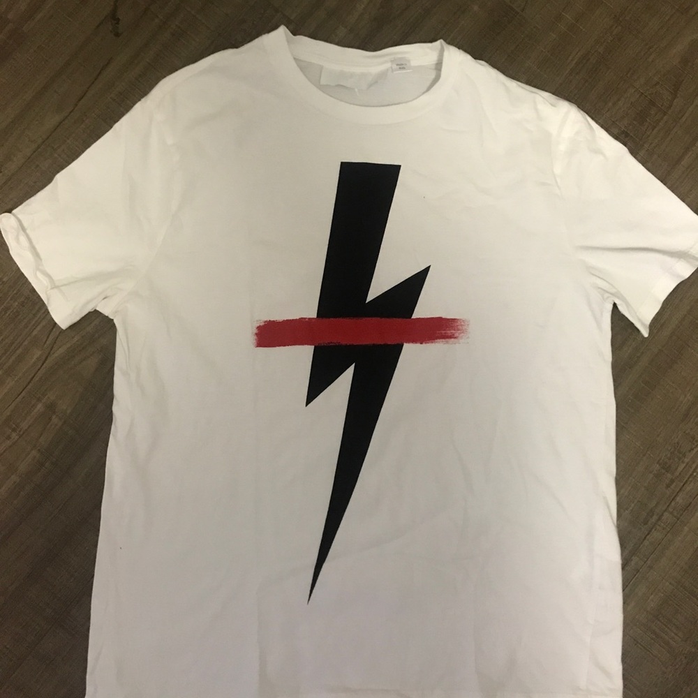 Neil Barrett’s Lighting bolt t shirt - Small